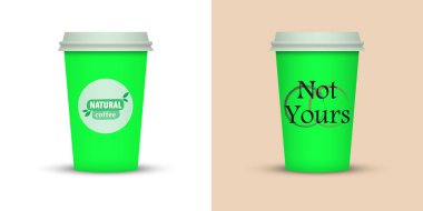 Yaratıcı tasarım için kahve bardakları götürün.