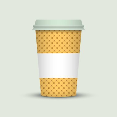 yaratıcı kahve Kupası şablonu açık renkli üzerinde 