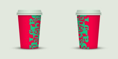 İki kahve fincanı illüstrasyon vektör