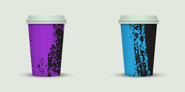 Yaratıcı tasarım için kahve bardakları götürün.