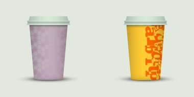 İki kahve fincanı illüstrasyon vektör 