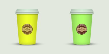 İki kahve fincanı illüstrasyon vektör