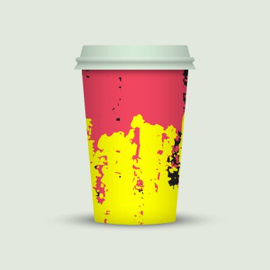 Suluboya kahve Kupası yaratıcı tasarım götürün.