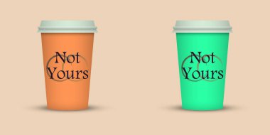 Yaratıcı tasarım için kahve bardakları götürün.