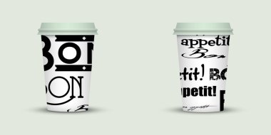 açık renkli yaratıcı kahve kupaları şablonu 