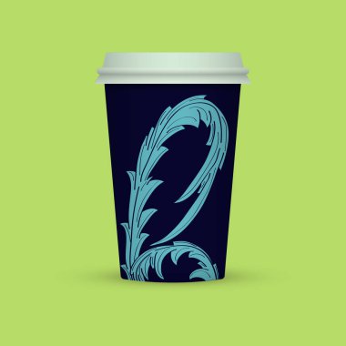 Yaratıcı tasarım için kahve fincanı götürün.