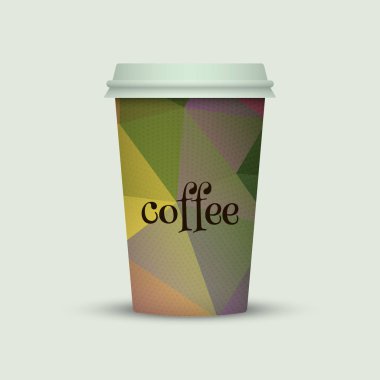 Yaratıcı tasarım için kahve fincanı götürün.