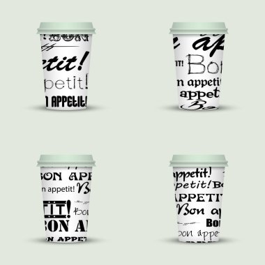 yaratıcı cappuccino kahve fincan seti