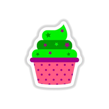 Vektör kağıt etiket tarzı resimde? upcake