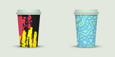 Suluboya götürün kahve fincanı yaratıcı tasarım.