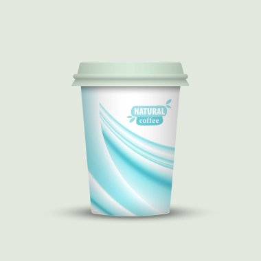 yaratıcı kahve Kupası şablonu açık renkli üzerinde 