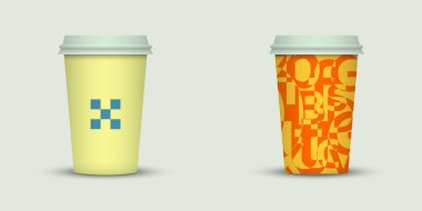 İki kahve fincanı illüstrasyon vektör 