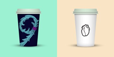 Yaratıcı kahve kupaları tasarım götürün.