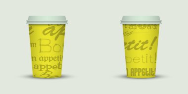 açık renkli yaratıcı kahve kupaları şablonu 