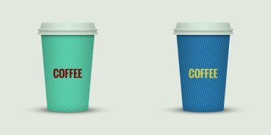 açık renkli yaratıcı kahve kupaları şablonu 