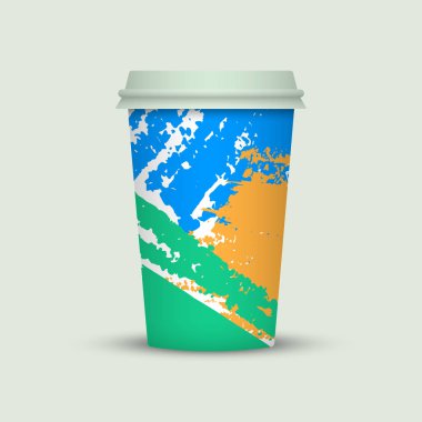 Suluboya kahve Kupası yaratıcı tasarım götürün.