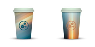 Yaratıcı tasarım için kahve bardakları götürün.