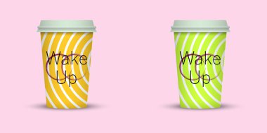 Yaratıcı tasarım için kahve bardakları götürün.