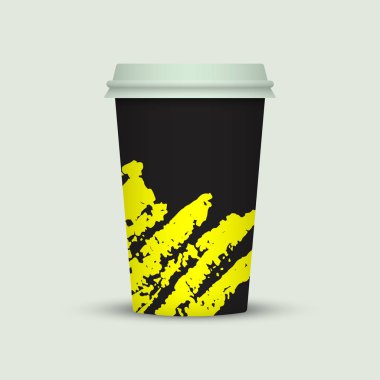 Işık arka plan üzerinde renkli kahve fincanı