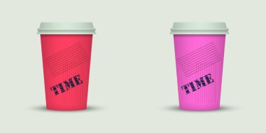 Yaratıcı tasarım için kahve bardakları götürün.