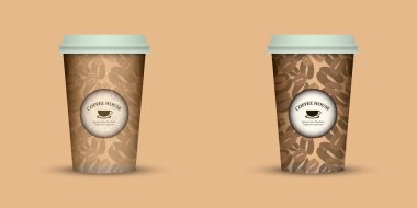 Yaratıcı tasarım için kahve bardakları götürün.