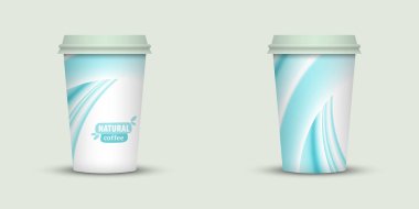 açık renkli yaratıcı kahve kupaları şablonu 