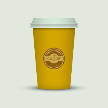 Işık arka plan üzerinde renkli kahve fincanı