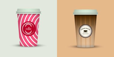 Yaratıcı tasarım için kahve bardakları götürün.