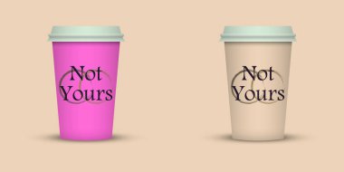 Yaratıcı tasarım için kahve bardakları götürün.