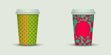 İki kahve fincanı illüstrasyon vektör