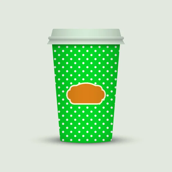 Творческий Шаблон Чашки Кофе Светлом Фоне — стоковый вектор