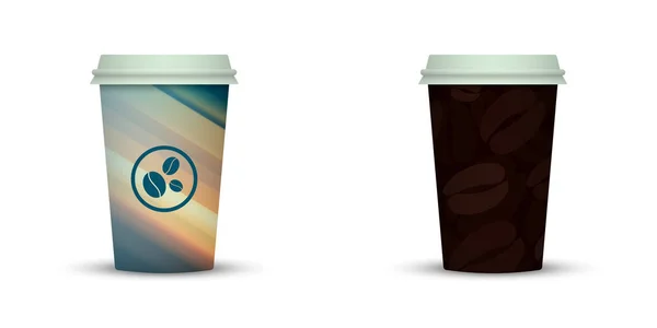 Kreatives Design Für Kaffeetassen Zum Mitnehmen — Stockvektor