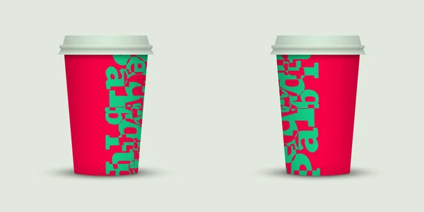 Deux Tasses Café Illustration Vectorielle — Image vectorielle