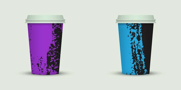 Kreatív Design Elvitelre Csésze Kávé — Stock Vector
