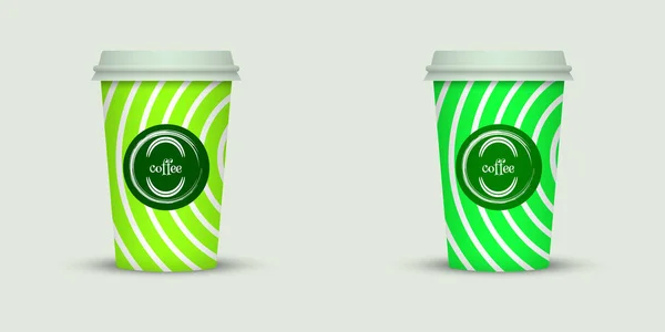 Diseño Creativo Tazas Café Para Llevar — Archivo Imágenes Vectoriales