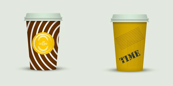 Creative Design Take Away Coffee Cups — Stock Vector