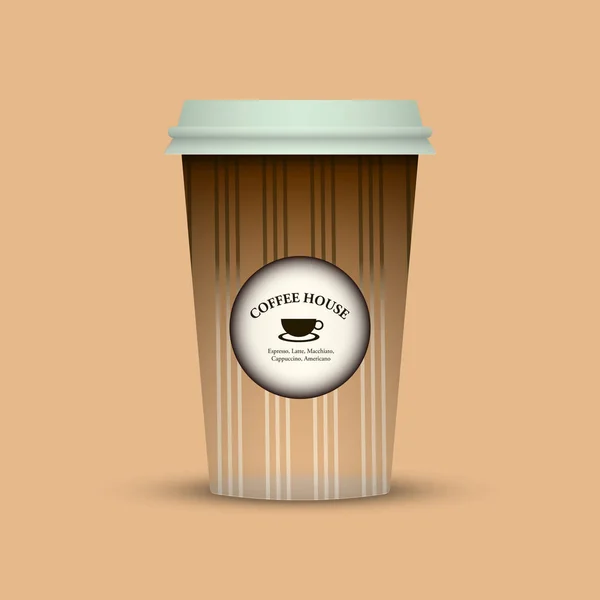 Yaratıcı Tasarım Için Kahve Fincanı Götürün — Stok Vektör