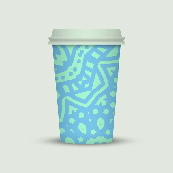 Diseño Creativo Para Llevar Taza Café — Vector de stock