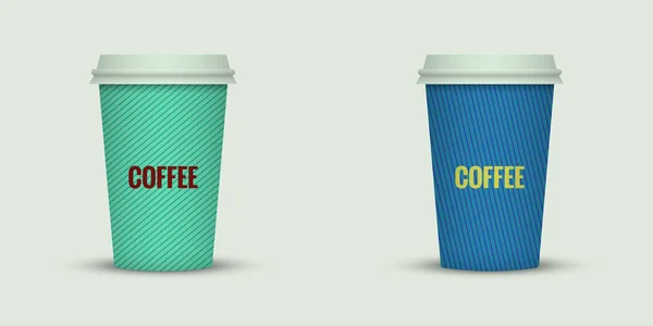 Kreative Kaffeetassen Vorlage Auf Hellem Hintergrund — Stockvektor