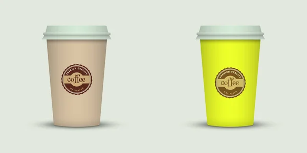 Two Coffee Cups Vector Illustration — Stock Vector