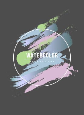 Suluboya fırça darbeleri arka plan ile yaratıcı poster