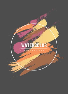 Suluboya fırça darbeleri arka plan ile yaratıcı poster