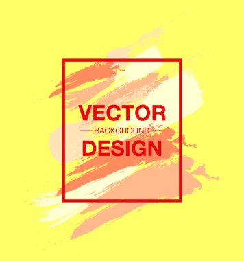 Suluboya fırça darbeleri arka plan ile sanat çerçeve