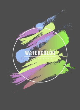 Suluboya fırça darbeleri arka plan ile yaratıcı poster