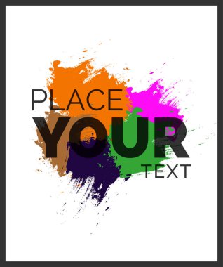 Suluboya sıçraması ile vektör banner