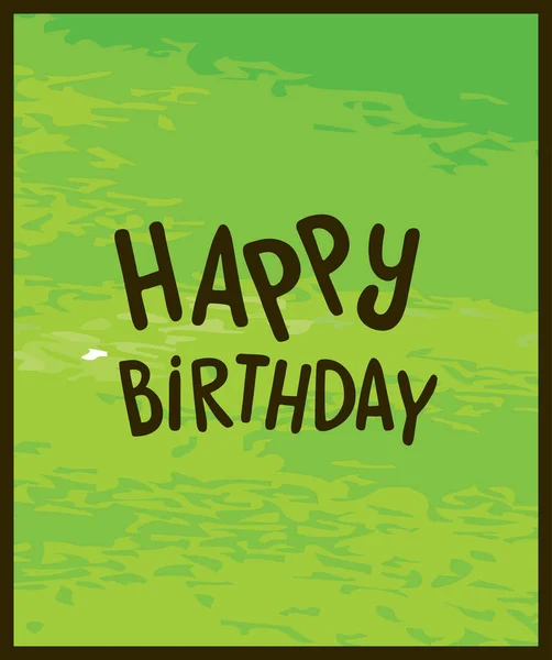 Texto Feliz Cumpleaños Acuarela Textura Fondo — Vector de stock