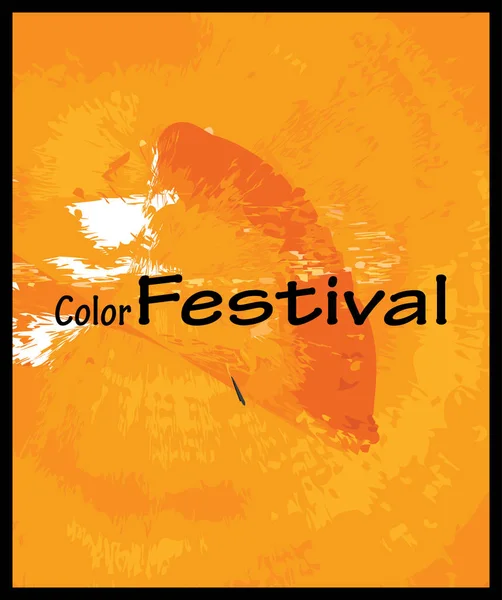 Festival Color Texto Sobre Fondo Textura Acuarela — Archivo Imágenes Vectoriales