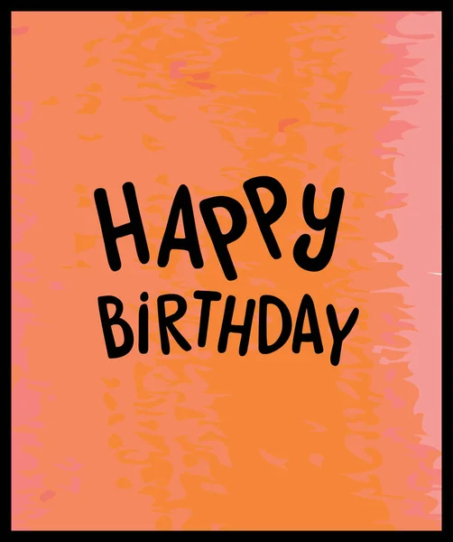 Texto Feliz Cumpleaños Acuarela Textura Fondo — Vector de stock