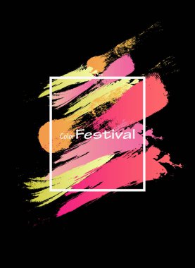 fırça boya doku tasarım akrilik kontur poster