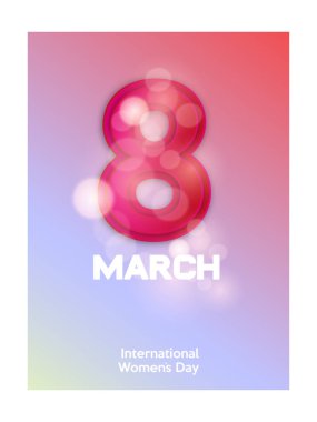 8 Mart basit tebrik Kartpostalı